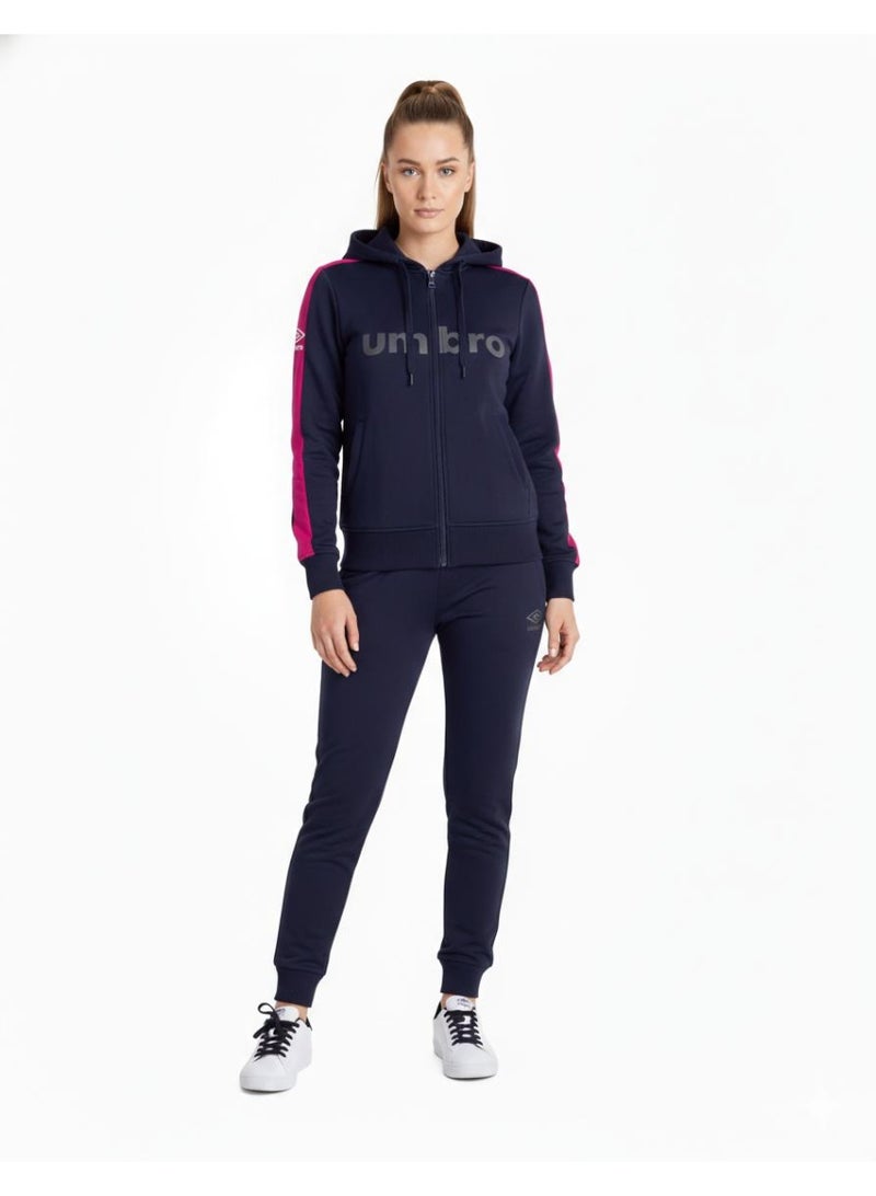 umbro Women’s 2-Piece Tracksuit Set with Hooded Zip Jacket & Jogger Pants – Casual Sportswear Lounge Wear - Image 1